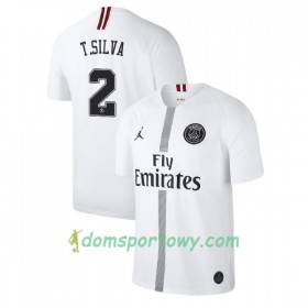 Koszulka Paris Saint-Germain Thiago Silva 2 Jodan Biały Trzeci Koszulki Piłkarskie 2018-2019 Krótki Rękaw